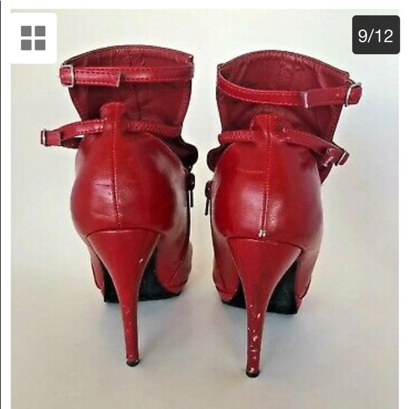 PENNY LOVES KENNY RED  HIGH HEEL BOOT - Picture 7 of 7